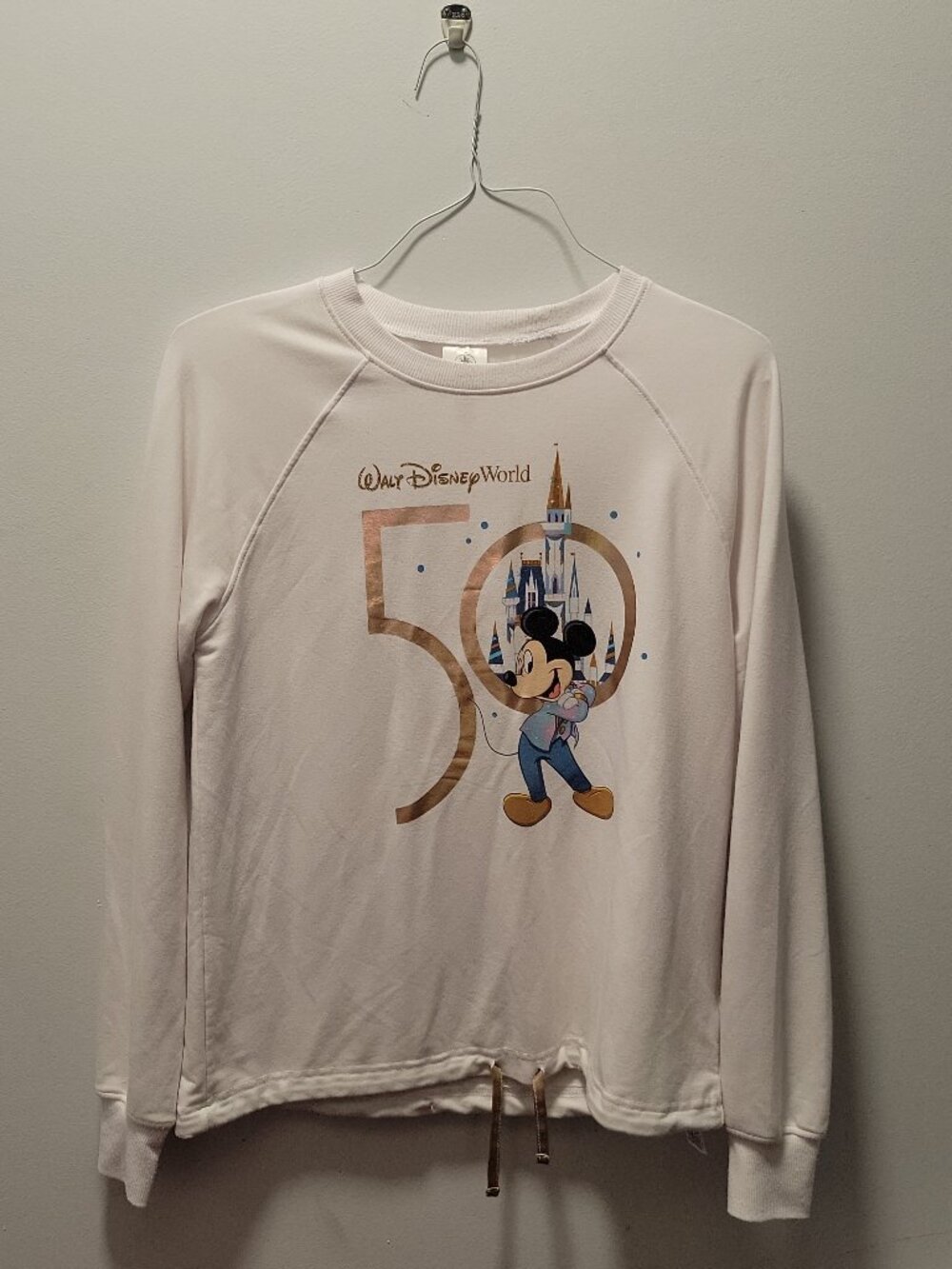 Disney Cream 50th Anniversary Sweatshirt - size small - s cream disney mickey 50
